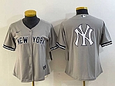 Women's New York Yankees Blank Gray Stitched MLB Cool Base Nike Jersey1,baseball caps,new era cap wholesale,wholesale hats